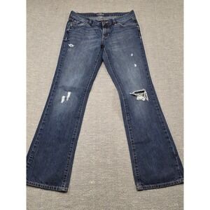 Old Navy The Flirt Bootcut Jeans Distressed Blue Denim Size 6 Regular